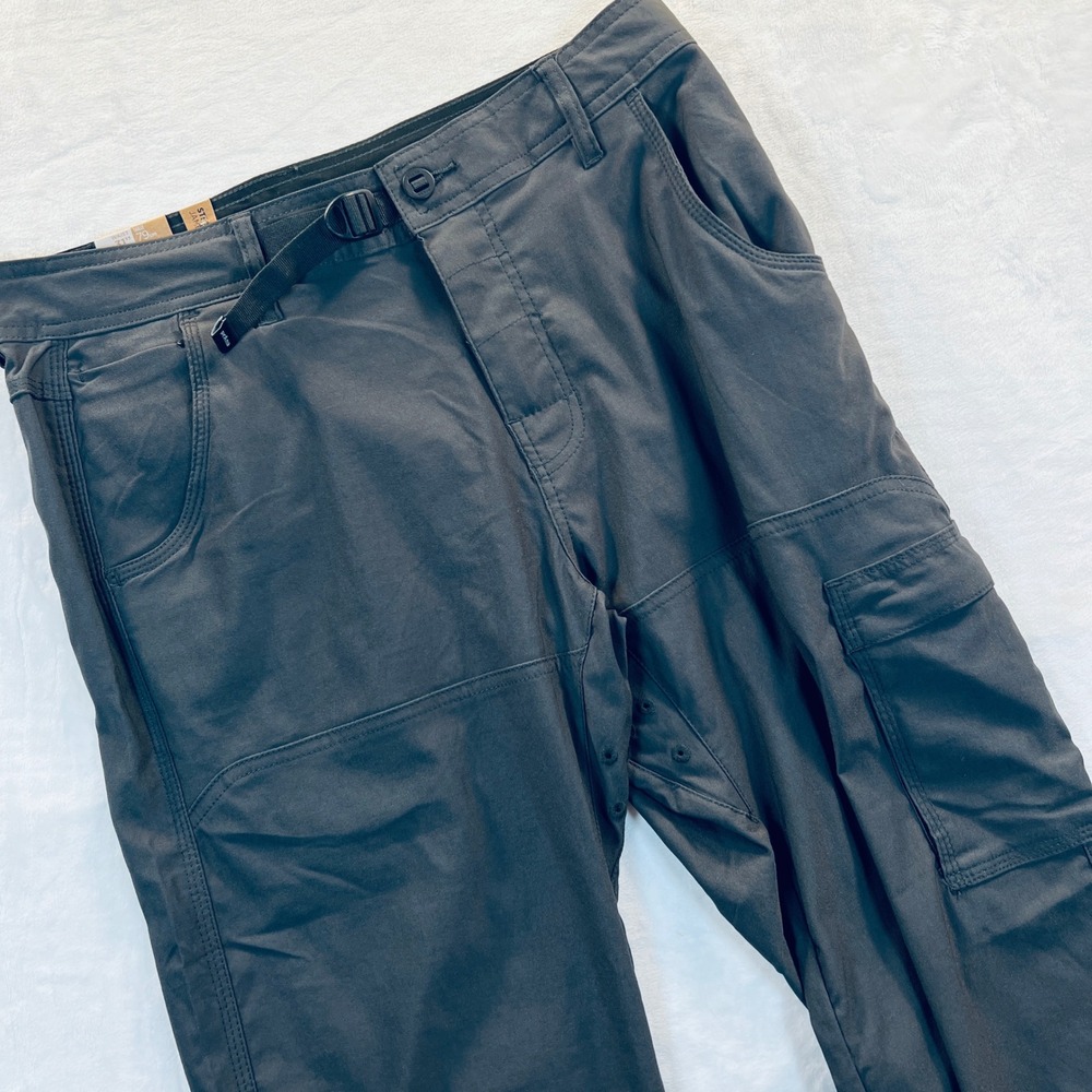 Prana Zion Straight Leg Cargo Pants Mens 31x30 Charcoal Grey Hiking Outdoor NEW